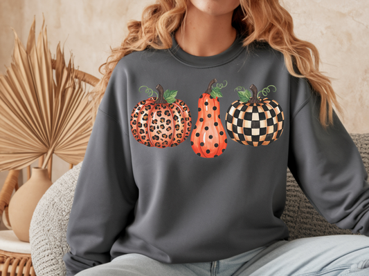 Pattern Pumpkins- Full Color - DTF Transfer - Flash Grab Friday