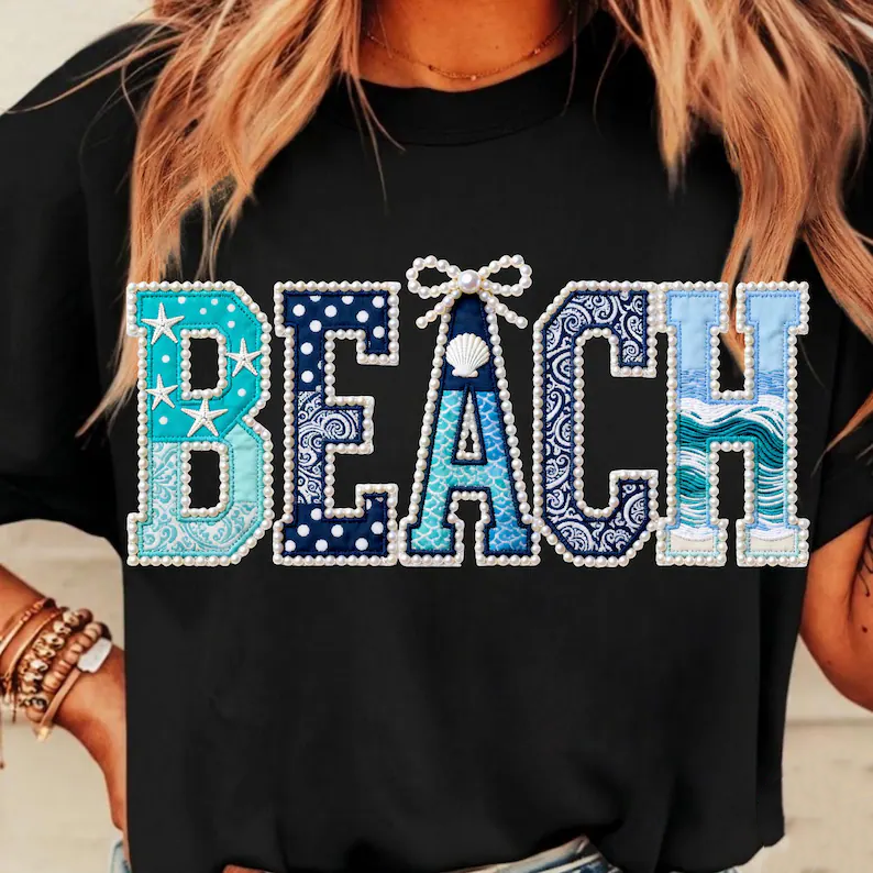 Pearly Beach - Full Color - DTF Transfer - 2-5 Business Days