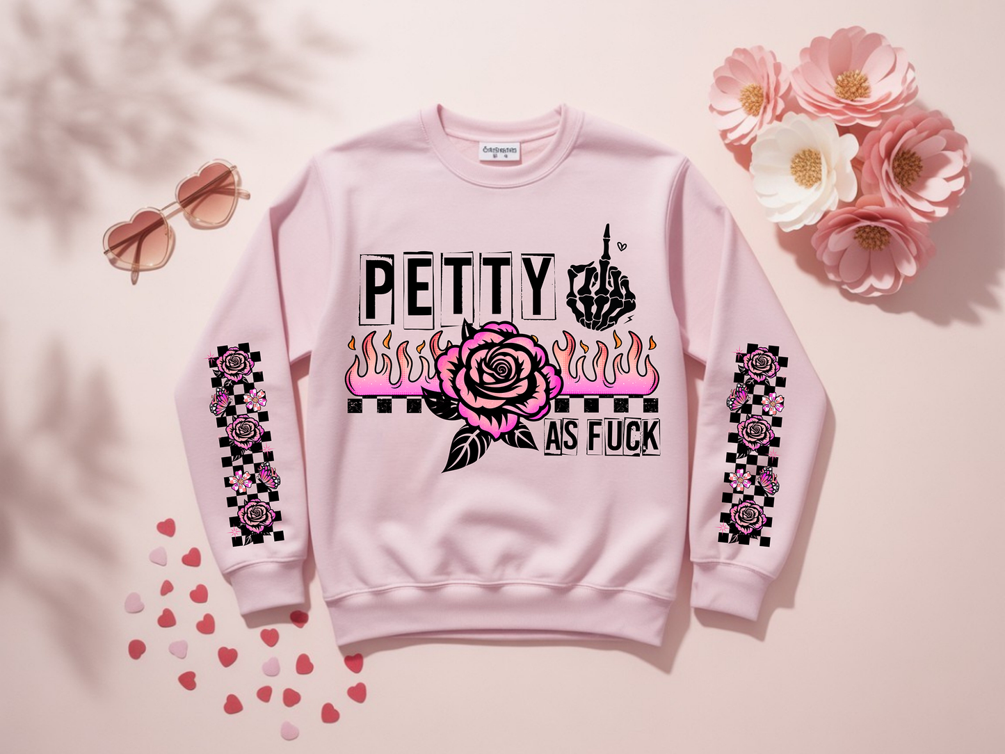 Petty AF W Sleeves - DTF Transfer -RTS