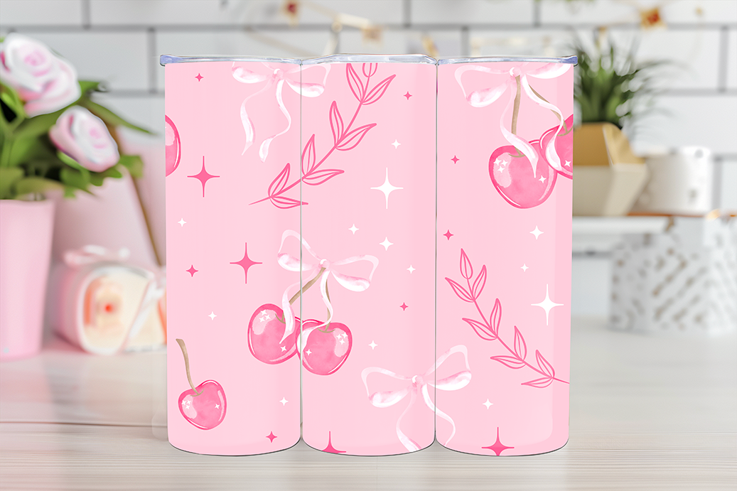 Pink Cherry- 20oz TUMBLER WRAP