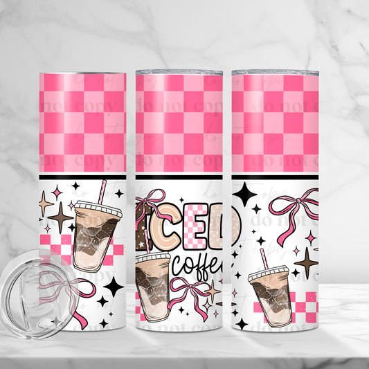 Pink Ice Coffee- 20oz TUMBLER WRAP
