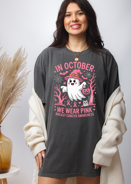 Pink Ribbon Halloween- Full Color- DTF TRANSFER
