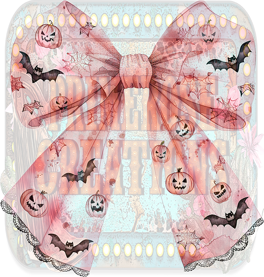 Pink Halloween Coquette bow