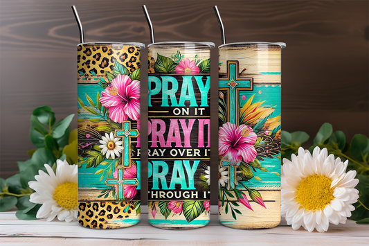 Pray - Full Color - 20oz Tumbler Wraps - 2-5 Business Days