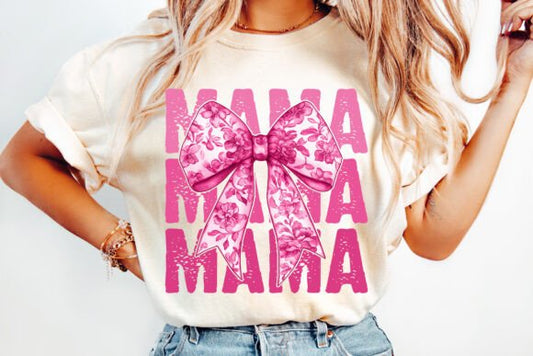 Preppy Pink Mama - DTF TRANSFER