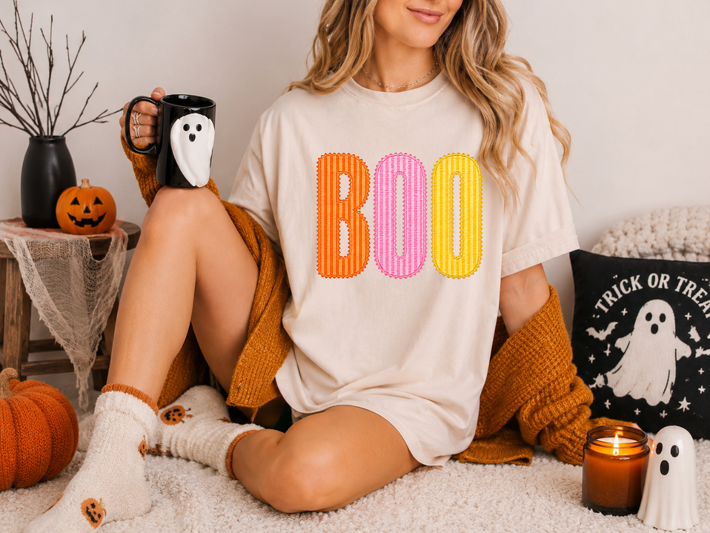 Preppy Boo - Full Color DTF Transfer - Grab It Tuesday