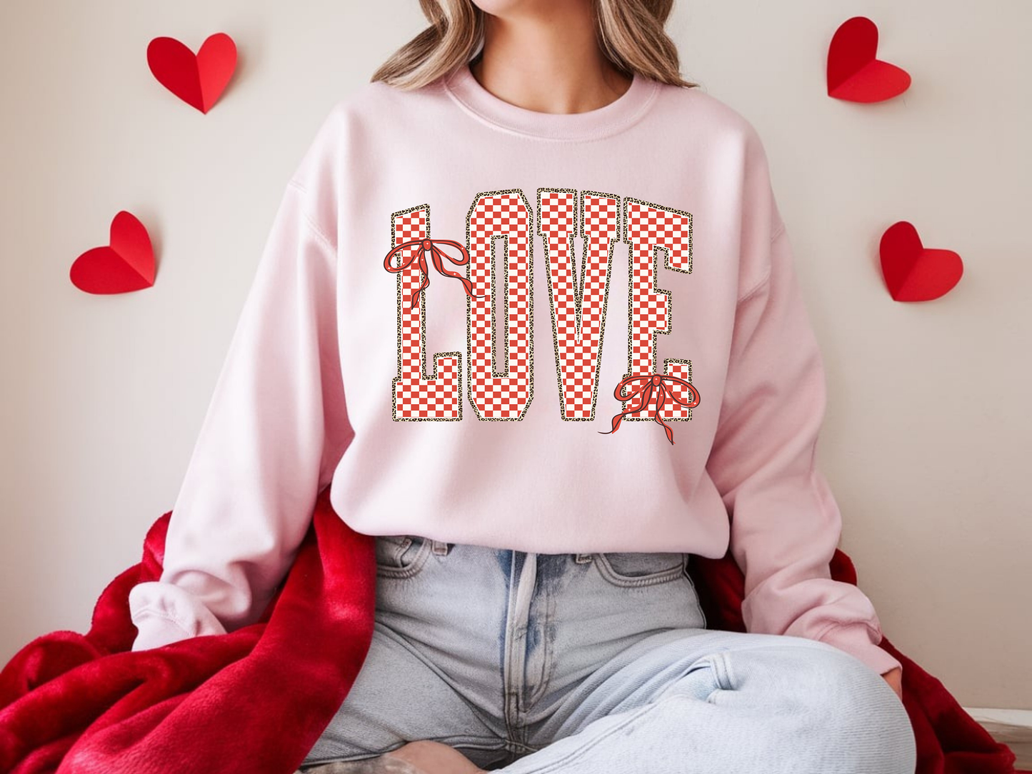 Preppy Checkered Love - Full Color DTF Transfer - Friday New Releases