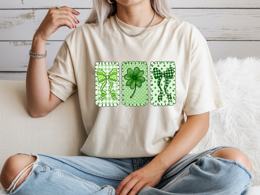 Preppy Coquette St Patrick's Day- Full Color-DTF Transfer-WHOLESALE