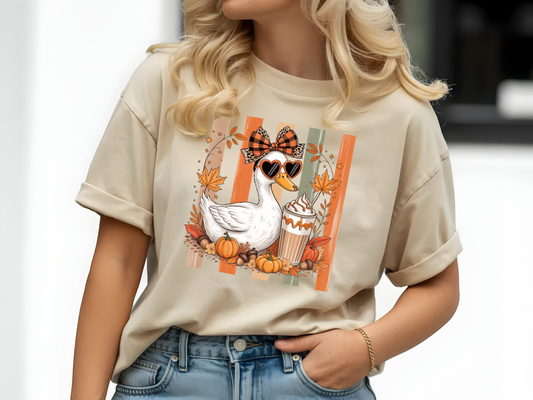 Preppy Fall Goose - Full Color - DTF Transfer - Flash Grab Friday