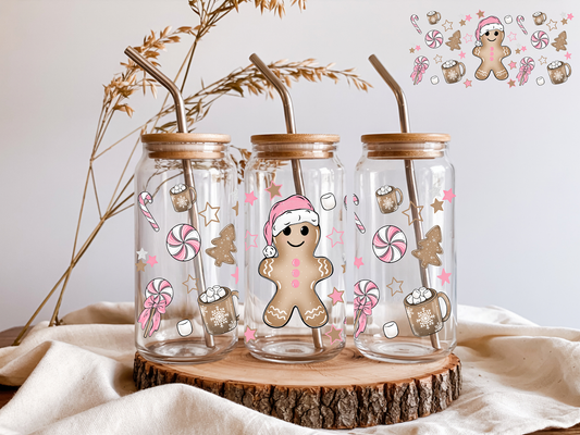 Preppy Gingerbread-16 oz UVDTF Wrap -2-5 Business Days