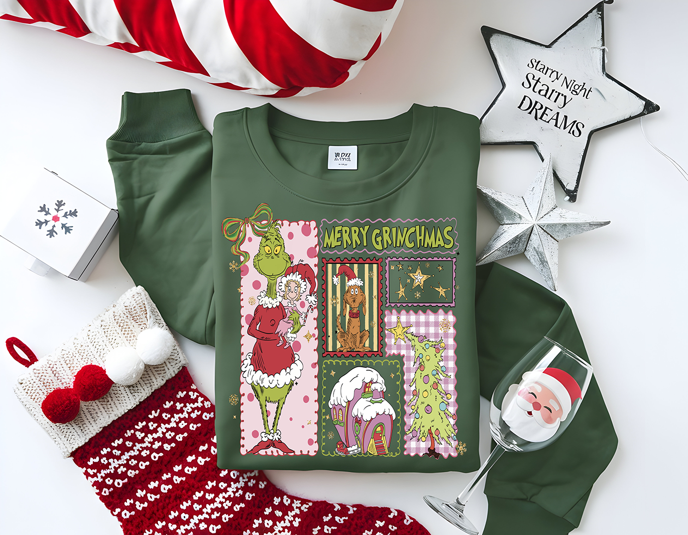 Preppy Pink Merry Christmas- Full Color DTF Transfer - Friday New Releases