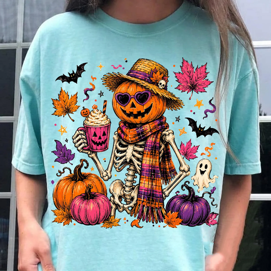 Preppy Spooky Head - DTF Transfer - Flash Grab Friday