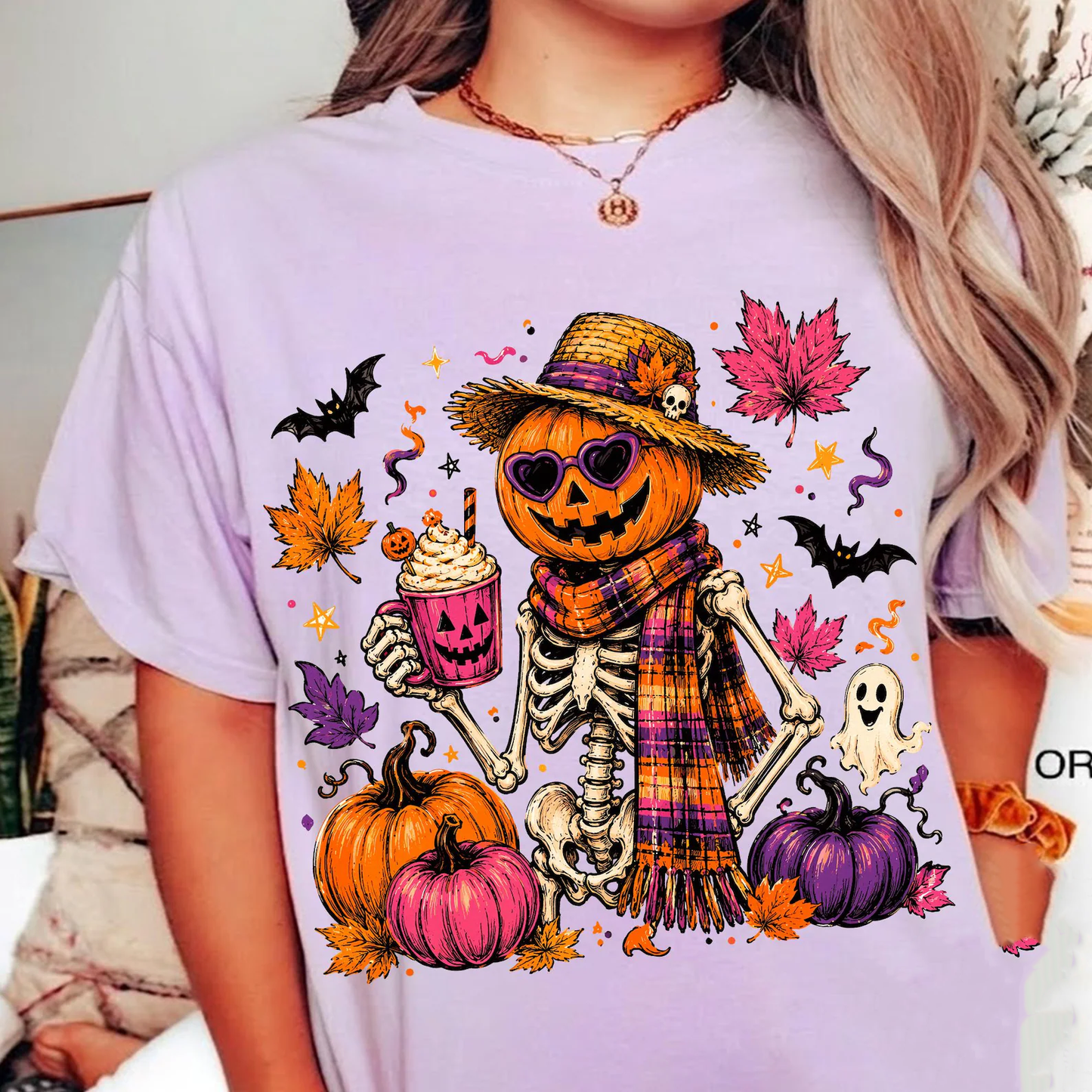 Preppy Spooky Head - DTF Transfer - Flash Grab Friday