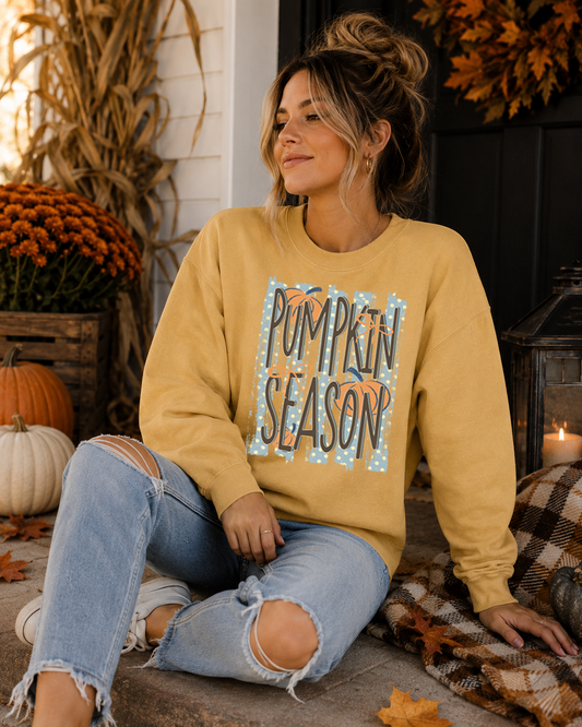 Pumpkin Season Striped - DTF Transfer - Flash Grab Friday