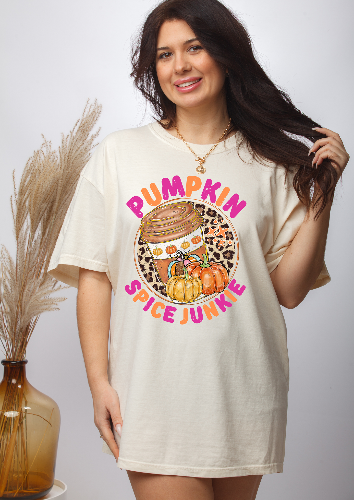 Pumpkin Spice Junkie- Full Color- DTF TRANSFER-2-5 Business Days