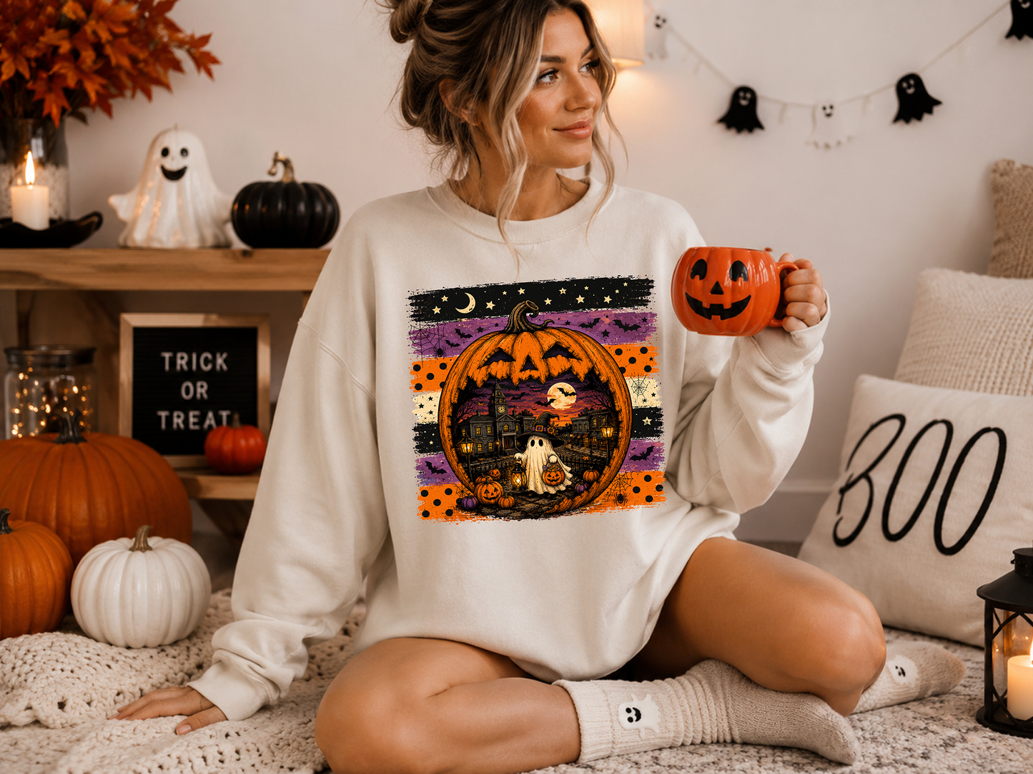 Pumpkin Spooky Town - DTF Transfer - Flash Grab Friday