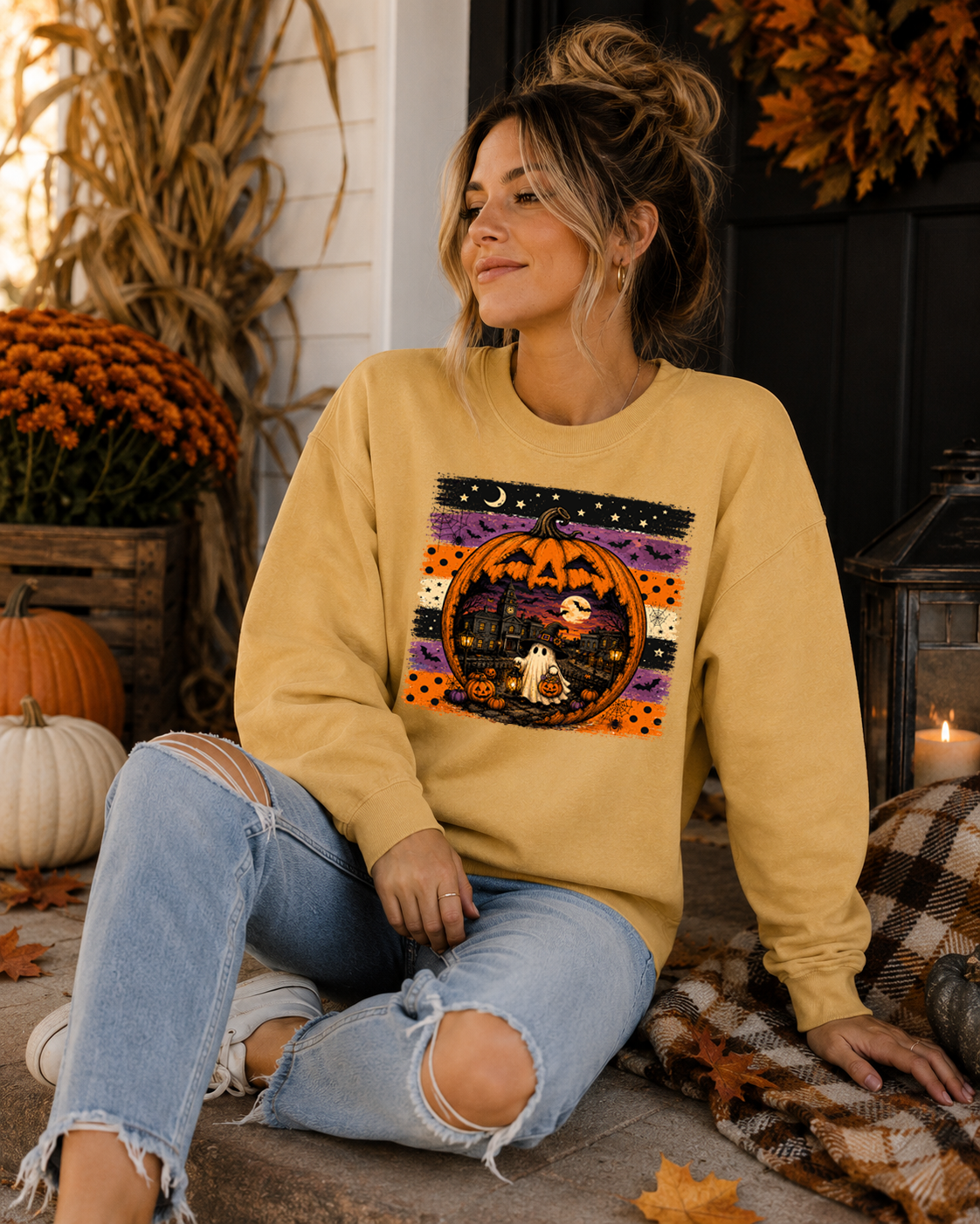 Pumpkin Spooky Town - DTF Transfer - Flash Grab Friday