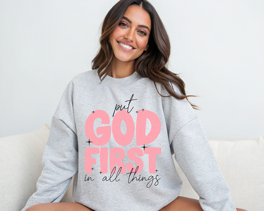 Put God First in All things- Full Color-DTF Transfer-WHOLESALE