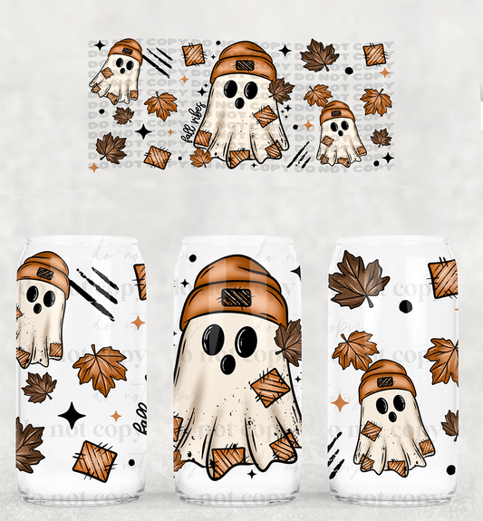 Quilted Patch Ghostie- 16 oz UVDTF Wrap - Friday New Releases