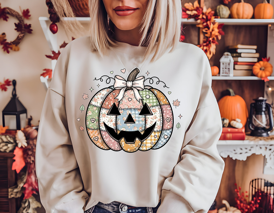 Quilted Pumpkin- Full Color DTF Transfer - Friday New Releases