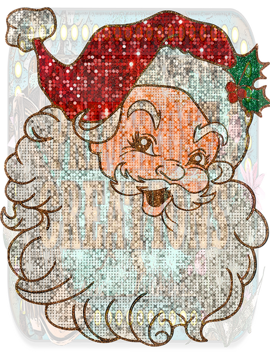 Red Sequin Santa