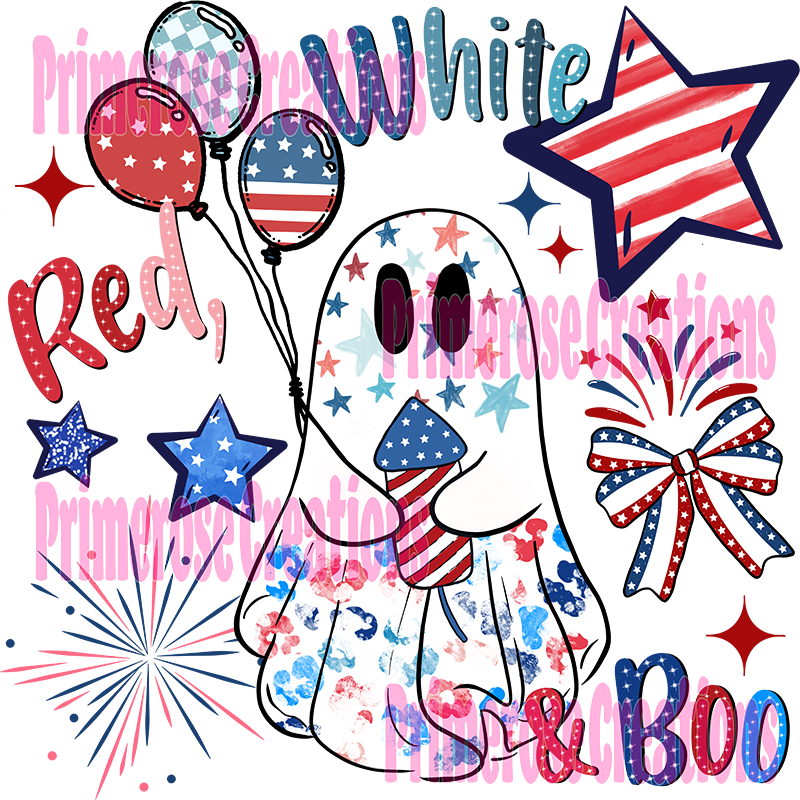 Red White and Boo Ghostie