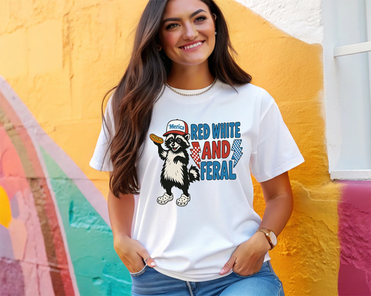 Red, White and Feral Raccoon