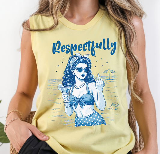 Respectfully - Full Color - DTF Transfer - 2-5 Business Days
