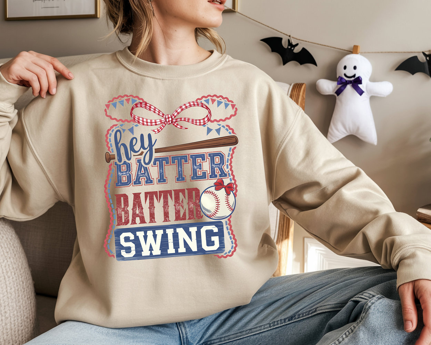 Retro Baseball Batter Batter Swing-Full Color-DTF Transfer-2-5 Business Days