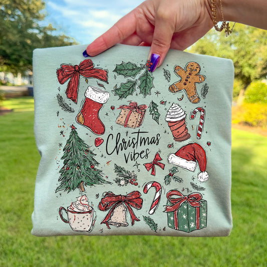 Retro Christmas Collage-Full Color DTF Transfer -2-5 Business Days