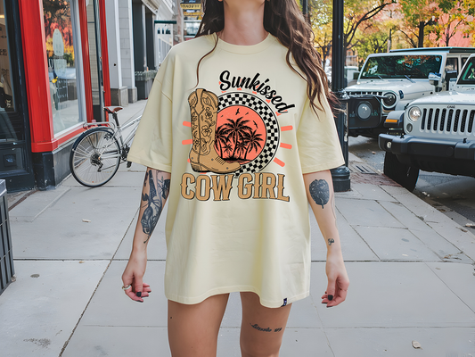 Retro Sunkissed Cowgirl - DTF TRANSFER