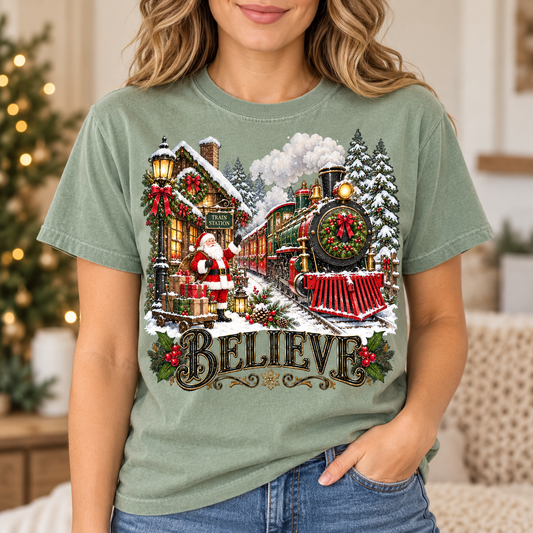 Vintage Christmas Santa - Full Color DTF TRANSFER