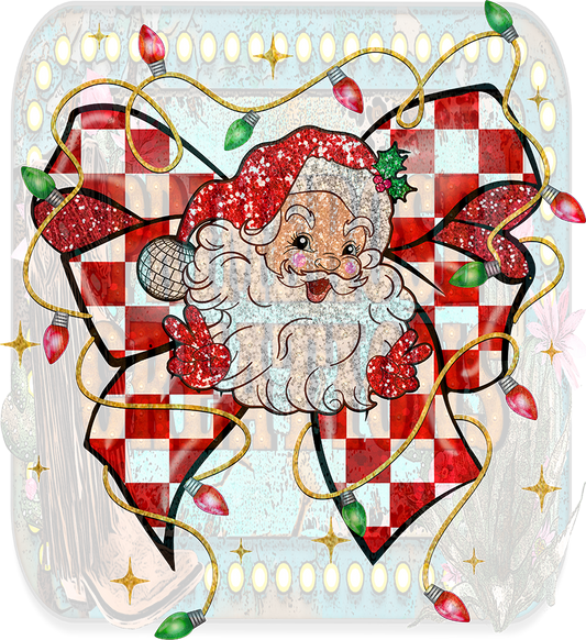 Santa Christmas Coquette Bow