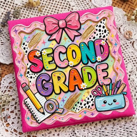 Second Grade - Girl Youth - Full Color DTF Transfer - Flash Grab Friday