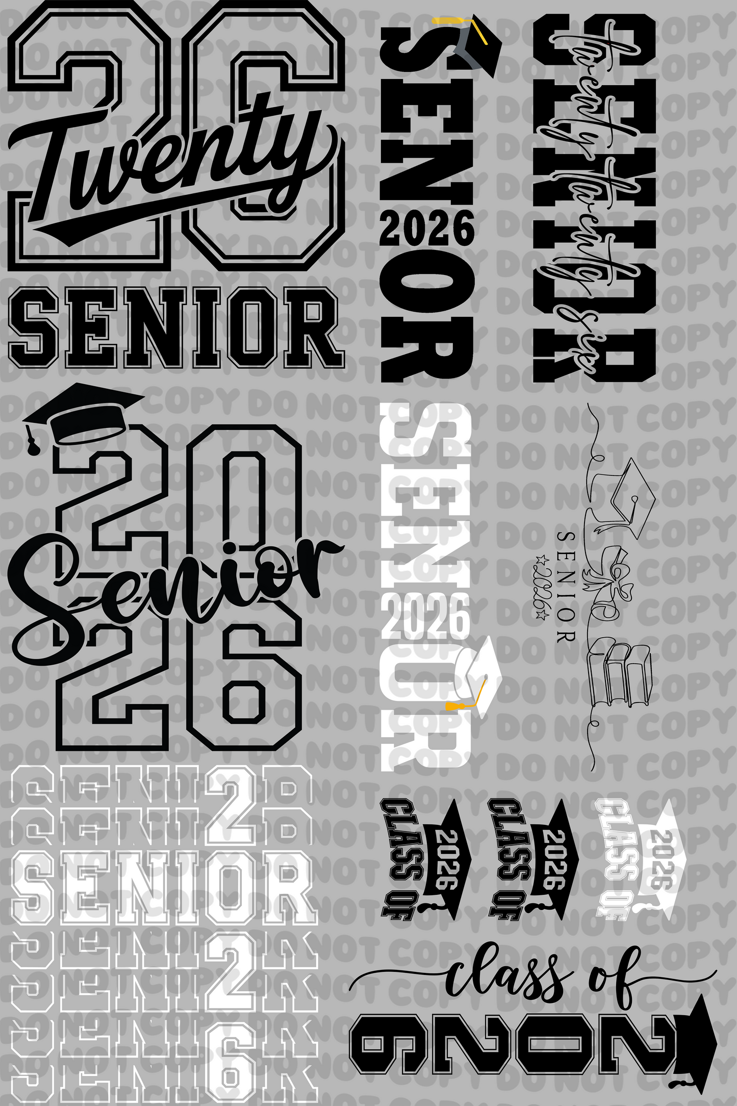 Senior 2026 - Pre-Made Gang Sheet - 24X36
