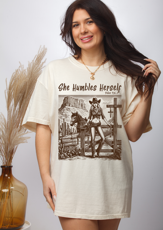 She Humbles Herself - Full Color - DTF Transfer - Flash Grab Friday