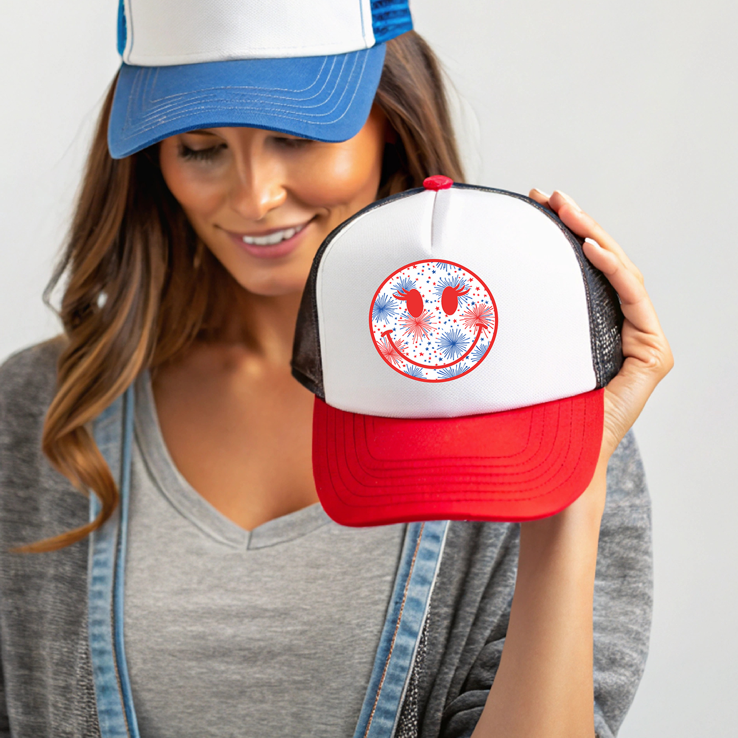 Smiley Face - HAT - DTF TRANSFER