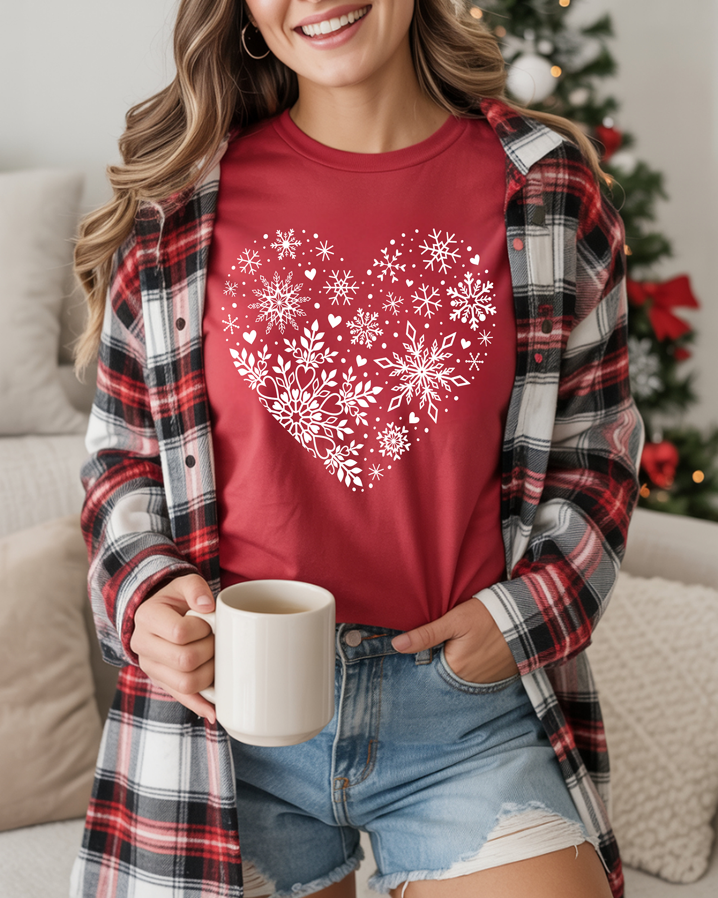 Snow Heart-Full Color-DTF TRANSFER-2-5 Business Days