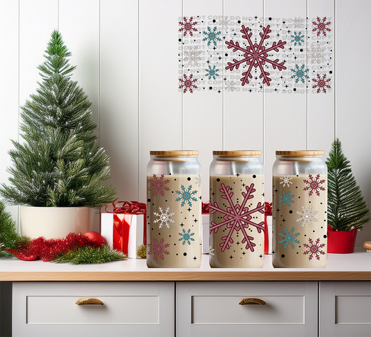 Snowflake Wonderland- 16 oz UV DTF Cup Wrap - Friday New Releases (Copy)