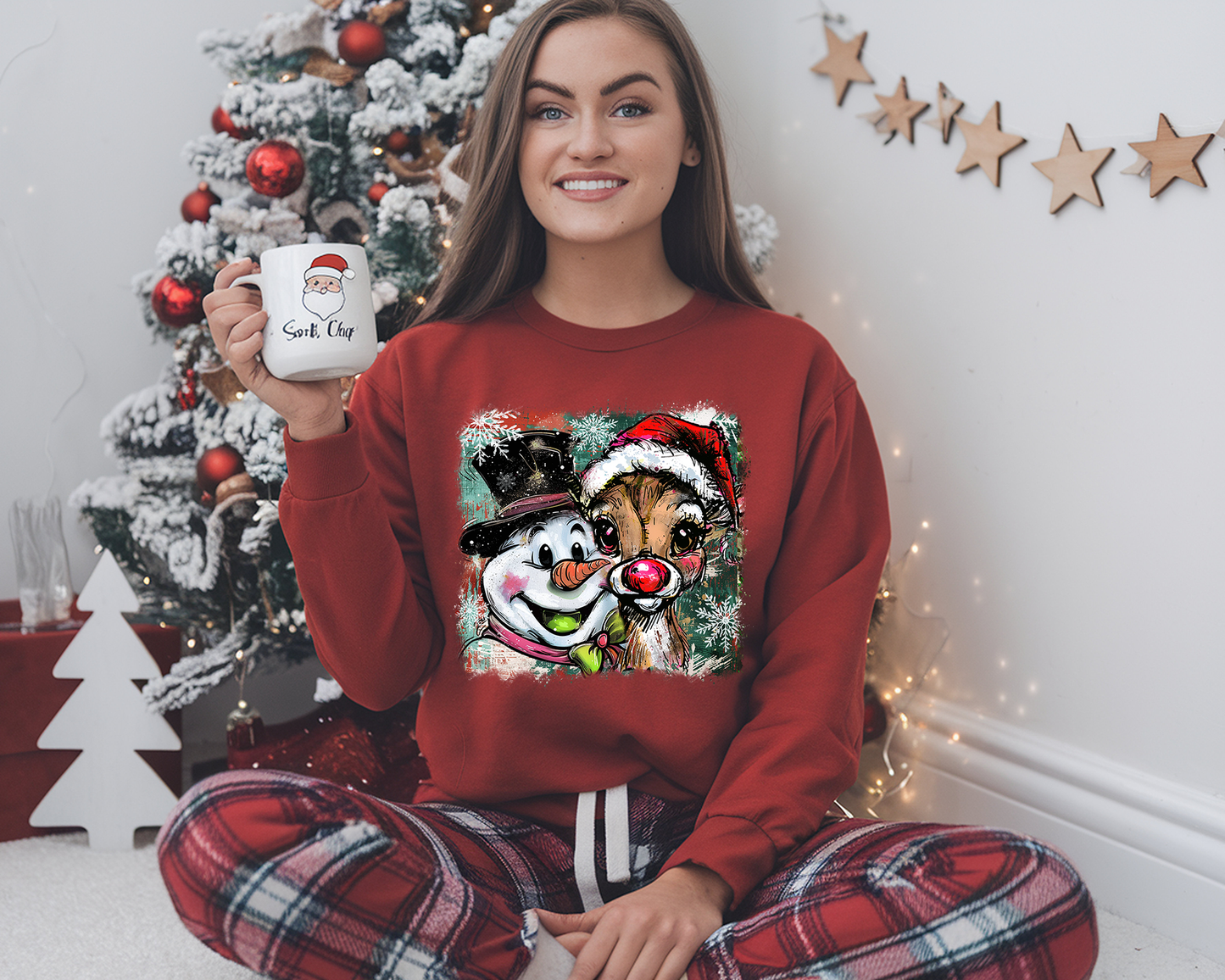 Snowman and Rudy- Full Color DTF Transfer - Friday New Releases