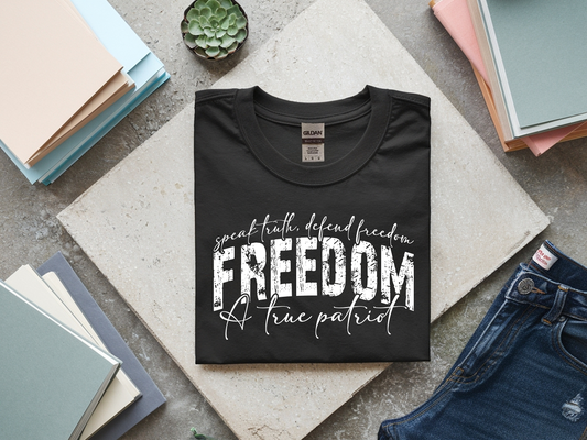 Speak Truth Defend Freedom- Single Color- DTF TRANSFER- 2-5 Business Days