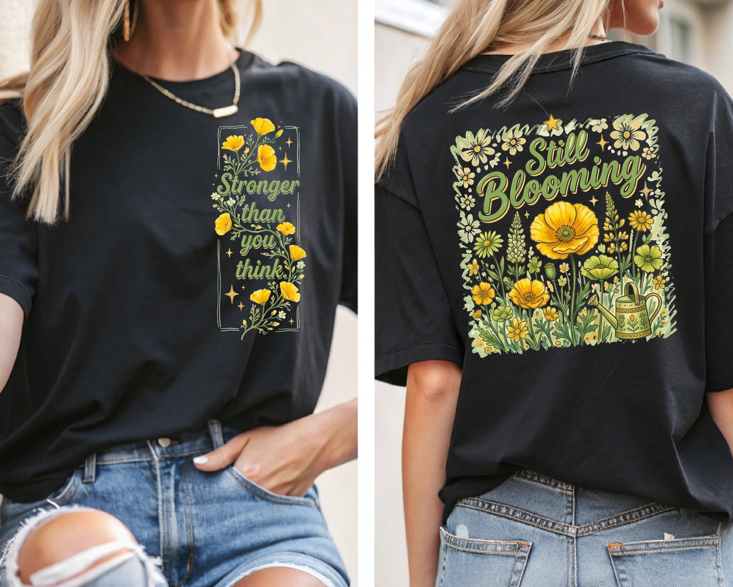 Still Blooming w/ Pocket - Full Color DTF TRANSFER - WHOLESALE