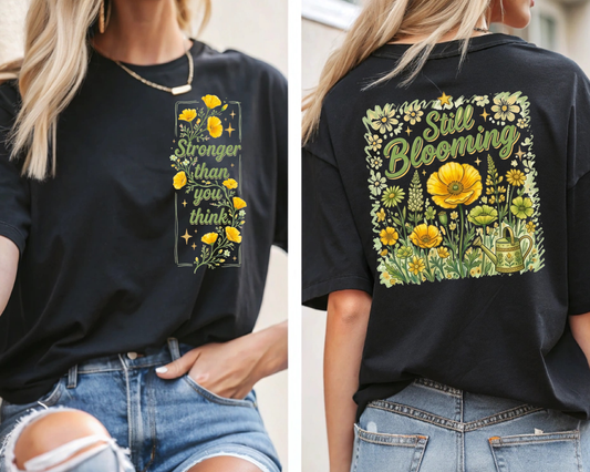 Still Blooming w/ Pocket - Full Color DTF TRANSFER - WHOLESALE