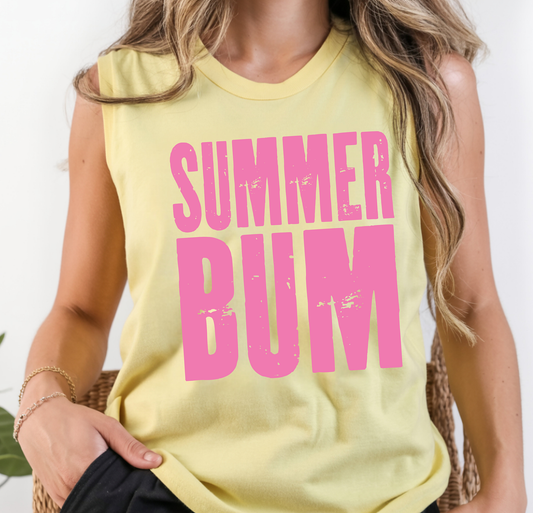 Summer Bum Pink - Full Color - DTF Transfer - Flash Grab Friday