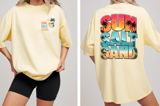Sun Salt Scene W Pocket - Full Color - DTF Transfer - Flash Grab Friday