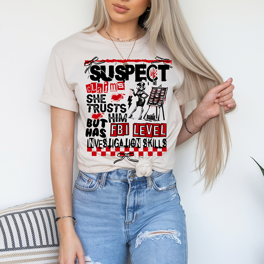 Suspect FBI - Full Color -DTF Transfer-2-5 Business Days – Primerose ...