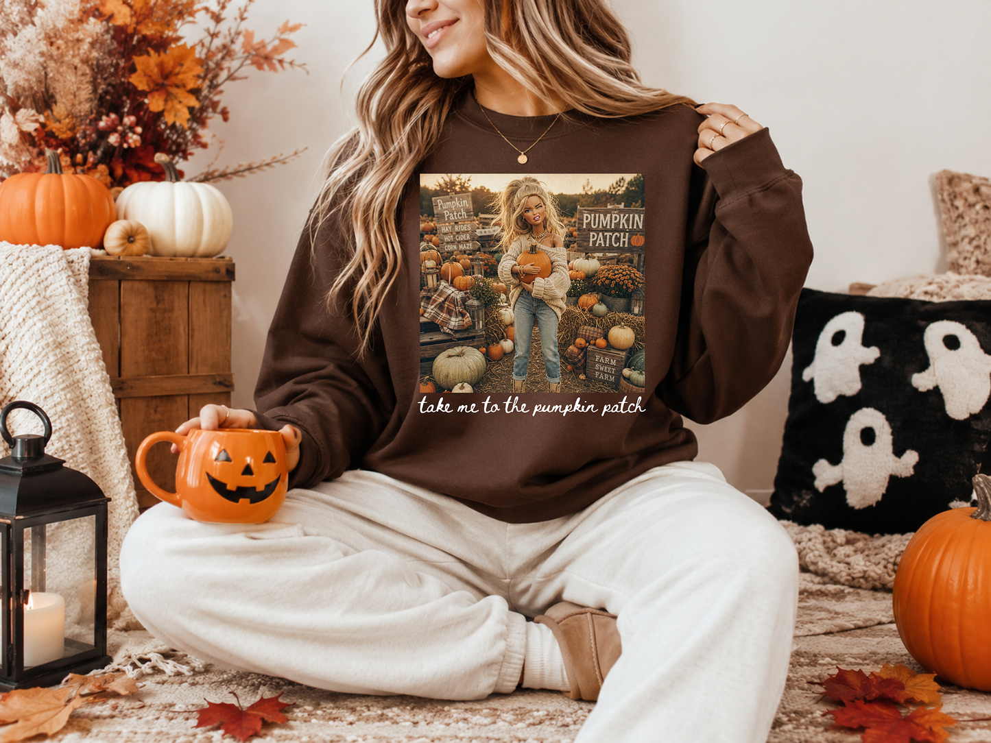 Take Me to the Pumpkin Patch - White Writing - DTF Transfer - Flash Grab Friday