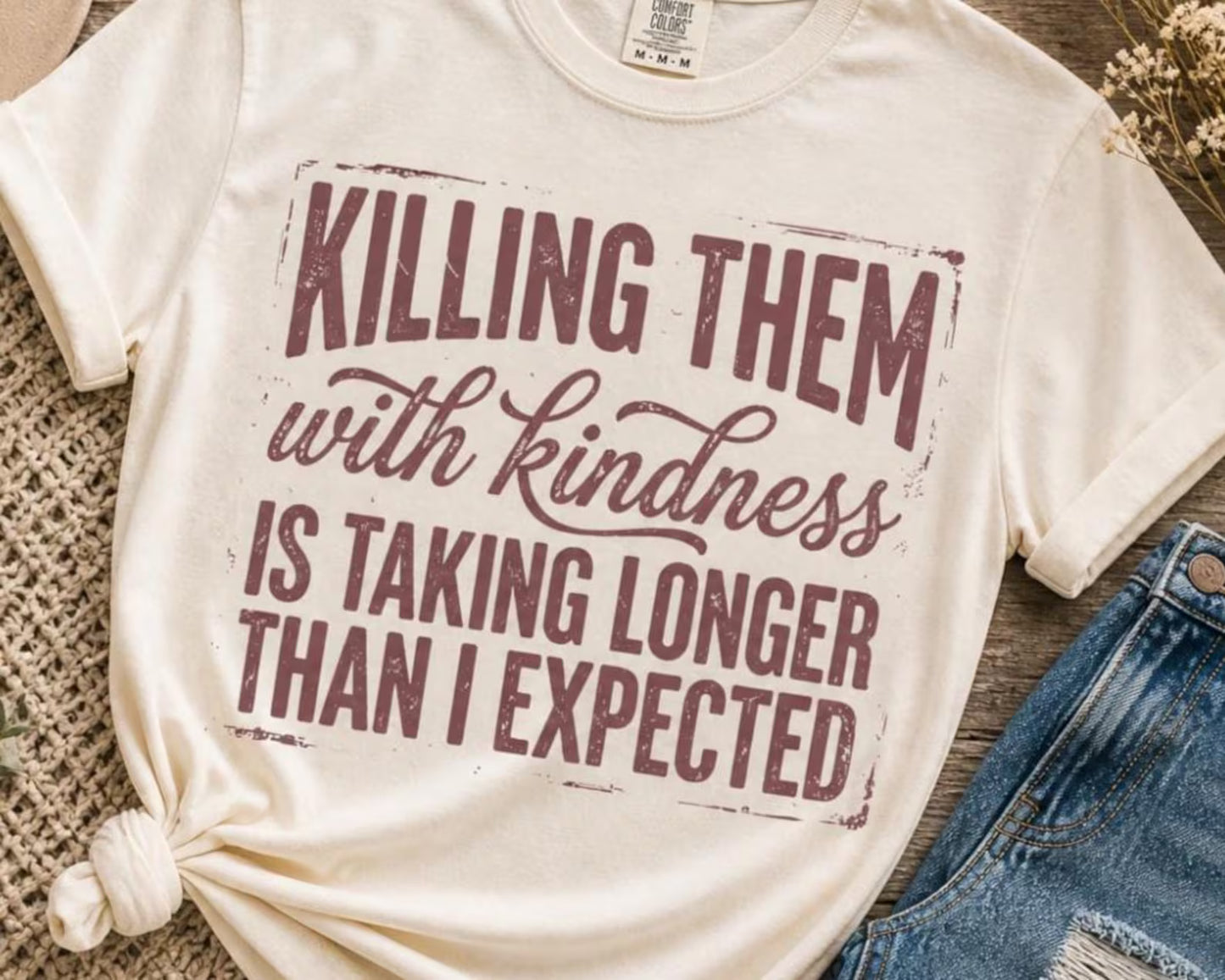 Killing Them - Brown - DTF Transfer - Thrifty Thursday