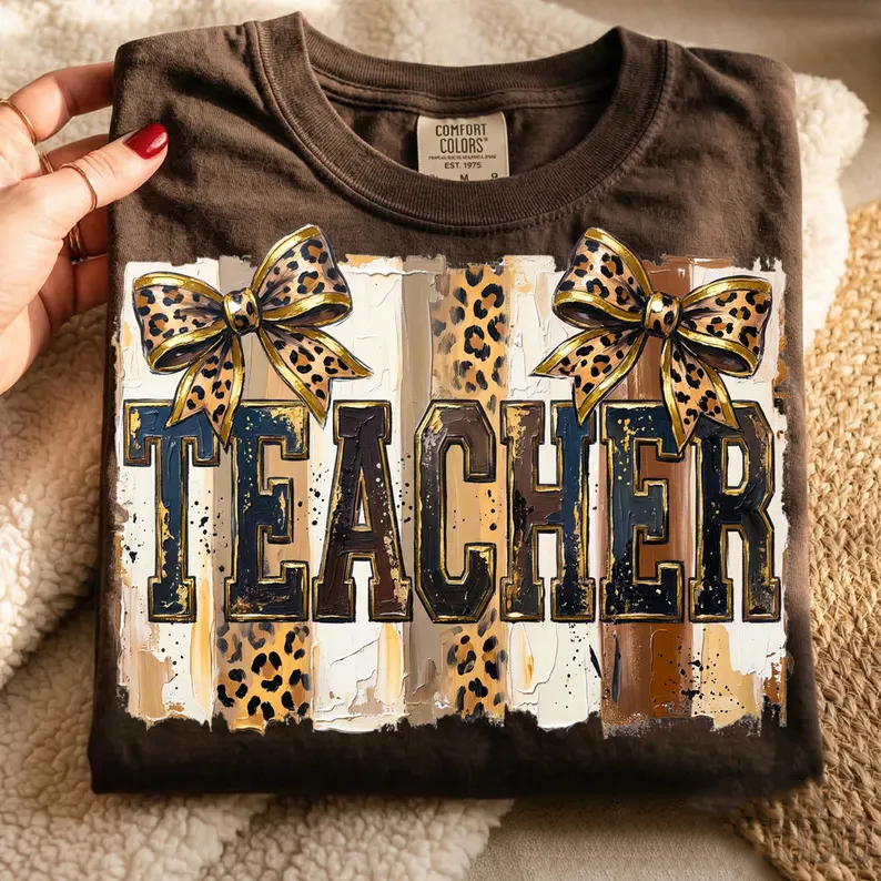 Teacher Brushstrokes - Full Color - DTF Transfer - Flash Grab Friday