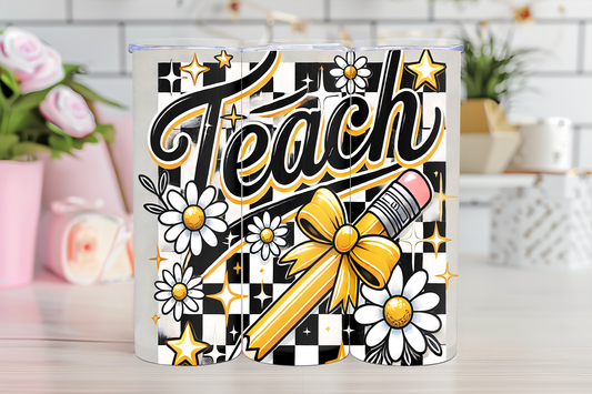 Teach Checkered -20oz Sublimation